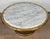 Vintage Hollywood Regency Gold Gilt & Marble Rotating Cocktail Coffee Table For Sale - Image 4 of 9