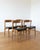 1950s Danish Teak Dining Chairs with Shield Backrests, 1950s, Set of 4 For Sale - Image 5 of 5