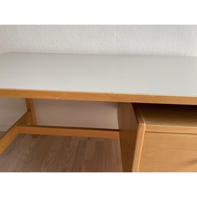 Brown Beech Desk GE 125 by Hans J. Wegner for Getama For Sale - Image 8 of 15