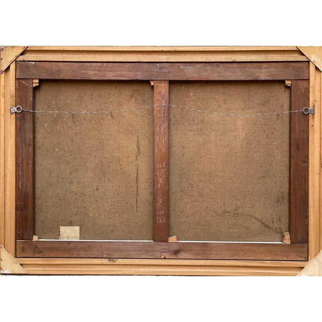 Adolf Kaufmann, Landscape, Mountain Lake, 19th Century, Oil Painting on Canvas For Sale - Image 7 of 8