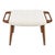 Mid Century Modern Walnut Stool in Manner of Hans J. Wegner Papa Bear Stool For Sale