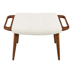 Mid Century Modern Walnut Stool in Manner of Hans J. Wegner Papa Bear Stool