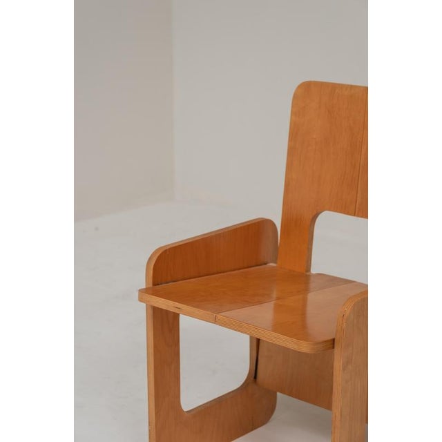 Gold La Prora Folding Chair by Anonima Design for Bonetto, Italy, 1970s For Sale - Image 8 of 13