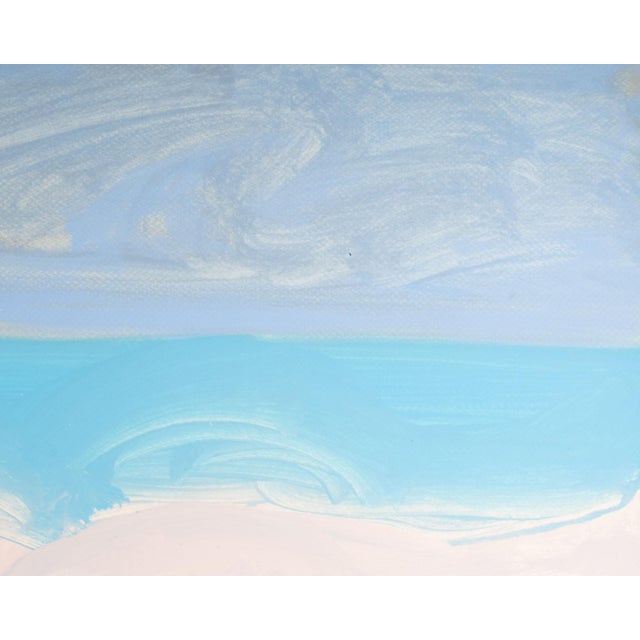 Abstract 1980s “Hatteras Sands” Acrylic on Paper Landscape Painting by Harry Hilson For Sale - Image 3 of 8