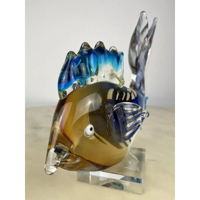 Large Vintage Murano Glass Fish, Italy, 1970s For Sale - Image 9 of 10