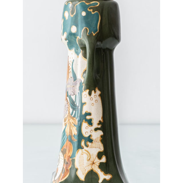 Art Nouveau Dutch Hand-Painted Ceramic Table Lamps from Arnhemsche Fayencefabriek, 1910s, Set of 2 For Sale - Image 18 of 18