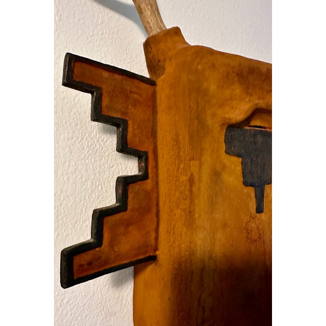 Handcrafted Avant Garde Welded Animal Wall Art Sculpture With Real Antlers: Stunning For Sale In Palm Springs - Image 6 of 7