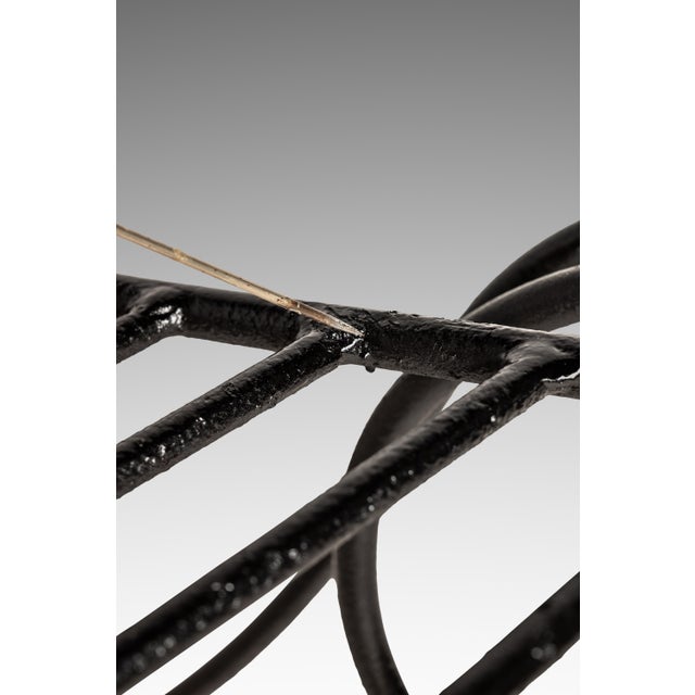 Oversized Modernist Wrought Iron Sculptural "Spine Chair" in the Manner of Andre Dubreuil, United States, C. 1980s For Sale - Image 17 of 18