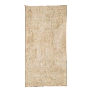 Mini Washed Out Wool Rug - 1`6″ X 3`0″ For Sale