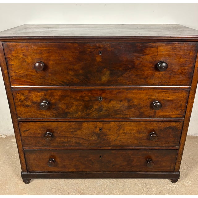 Spanish Colonial Walnut Secretary Chest with Fall Front Desk, 1880 For Sale - Image 13 of 18