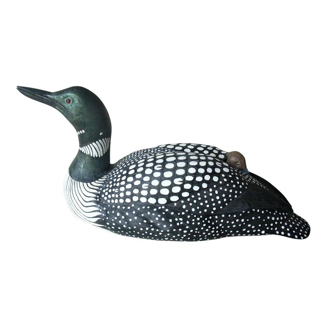 Loon Lake Wooden Decoy Chairish