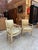 Magnificent pair of Directoire style armchairs Original silks, beautiful patina of use (see photos) Seat height 41 cm I...