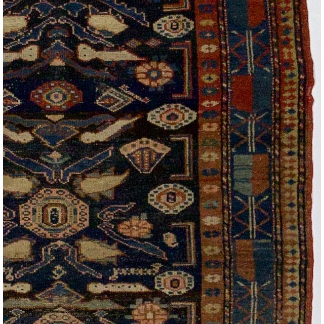 Abstract Antique Persian Malayer Rug 3'4" X 4’8" For Sale - Image 3 of 5