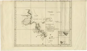 Antique Map of the Coast of Kerguelens Island by Cook, 1803