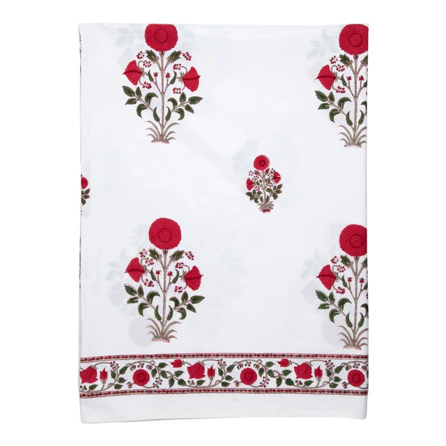 Amaya Twin Bed Red Flat Sheet For Sale