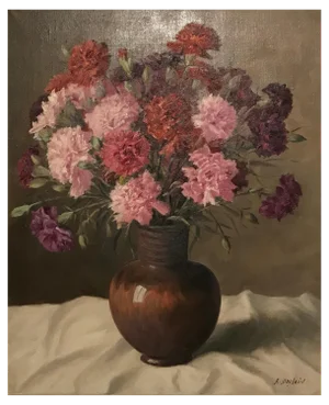 Albert Duplain, Bouquet of Flowers, Oil on Canvas, 1960s