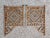 Description: Pair of antique Victorian stick-and-ball fretwork corner fan brackets featuring elaborate hand-carved...
