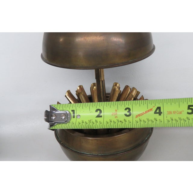 Argentina Brass Globe Sphere Cigarette Holder Dispenser 4682b For Sale - Image 9 of 16