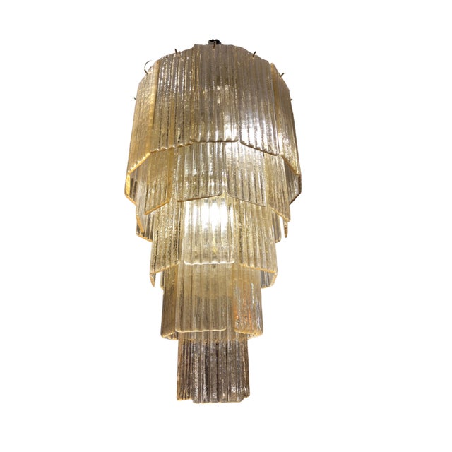 Listello Pendant Lamp in Golden Murano Glass For Sale - Image 5 of 5