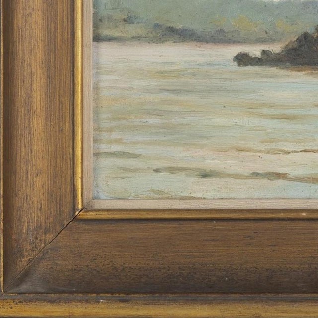 Modern Alberto Silva, River Landscape, 1920s, Oil Painting For Sale - Image 3 of 6