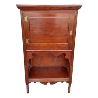 19th C American Grain Painted Rosewood Cabinet Antique Storage Cupboard For Sale
