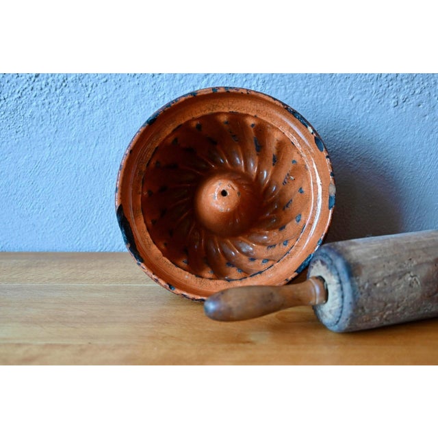 19th Century Alsatian Kugelhopf Mold in Glazed Terracotta, 1940s For Sale - Image 6 of 6