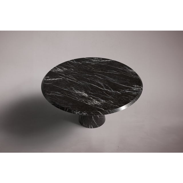 Not Yet Made - Made To Order Castle Alexander Black Marble Round Dining Table 60" For Sale - Image 5 of 5