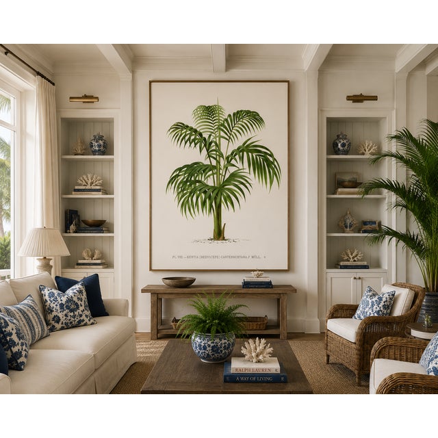 Vintage Palm Botanical Study, Art Print Reproduction, 24" X 36" For Sale In Buffalo - Image 6 of 10