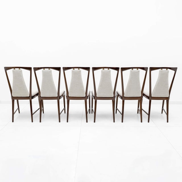 Mid-Century Modern Italian Bouclè Dining Chairs from Osvaldo Borsani, 1950s, Set of 6 For Sale - Image 11 of 13