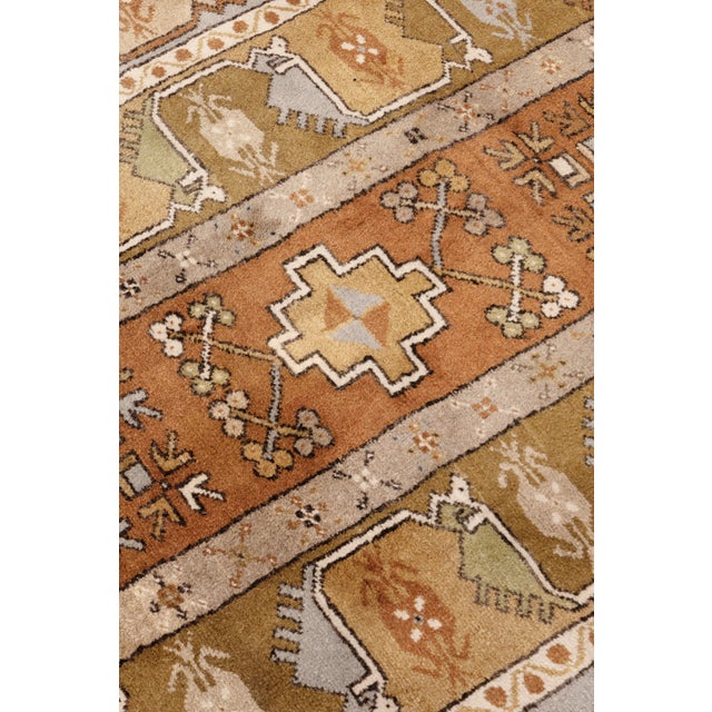 Vintage 1970s Old Milas Rug Handmade in Turkey 100% Pure Wool 114 X 55 For Sale - Image 4 of 7