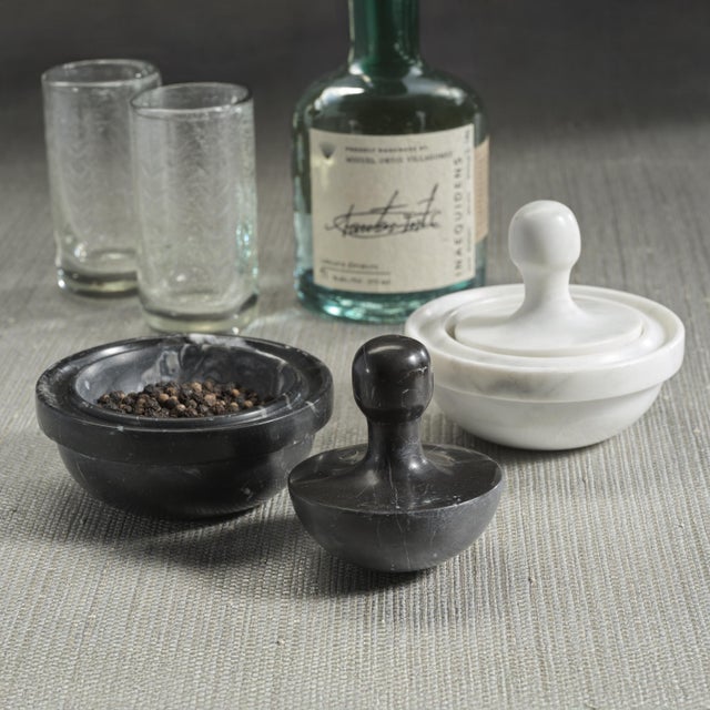 Contemporary Ross Marble Spice Grinder, Black For Sale - Image 3 of 5