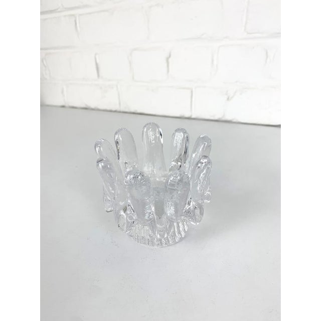 Kosta Boda Sunflower Glass Candleholder attributed to Göran Wärff for Kosta Boda, Sweden, 1970s For Sale - Image 4 of 10