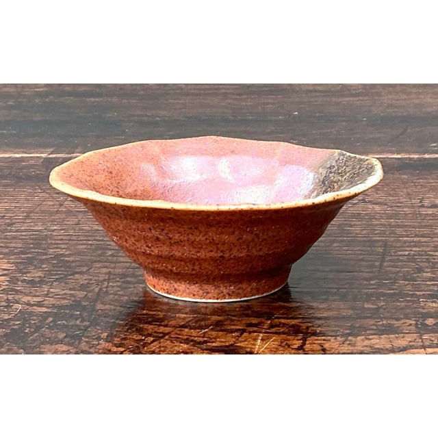 Mid 20th Century Vintage Textured Ceramic Bowl For Sale - Image 5 of 12
