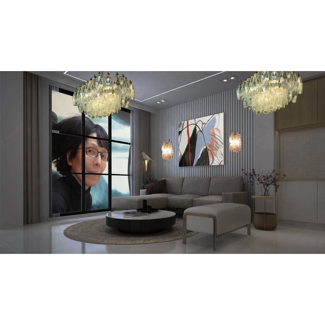 Murano Poliedri Chandeliers, 1970, Set of 2 For Sale - Image 11 of 18