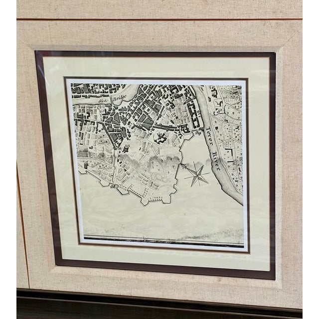 Monumental Framed Map of Rome — Grand Tour Style Architectural Wall Art For Sale - Image 11 of 12