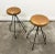 Vintage French Industrial Metal Frame Bar Stools, 1970s, Set of 2 For Sale - Image 6 of 13