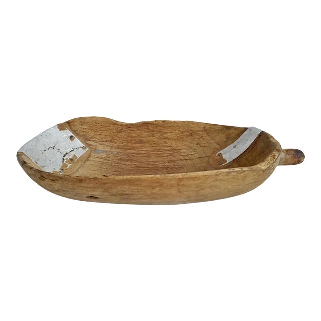 Vintage Hutu Burundi Wood Scoop Bowl For Sale
