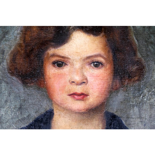 Victorian Victorian Greek Boy - Oil Painting on Canvas For Sale - Image 3 of 3