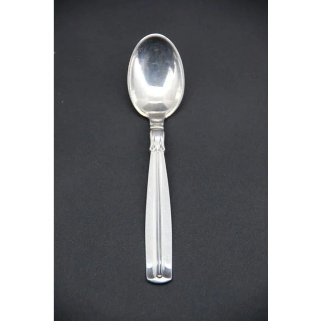 Mid-Century Modern Lotus Cutlery in Silver 830, 1940s, Set of 24 For Sale - Image 3 of 13