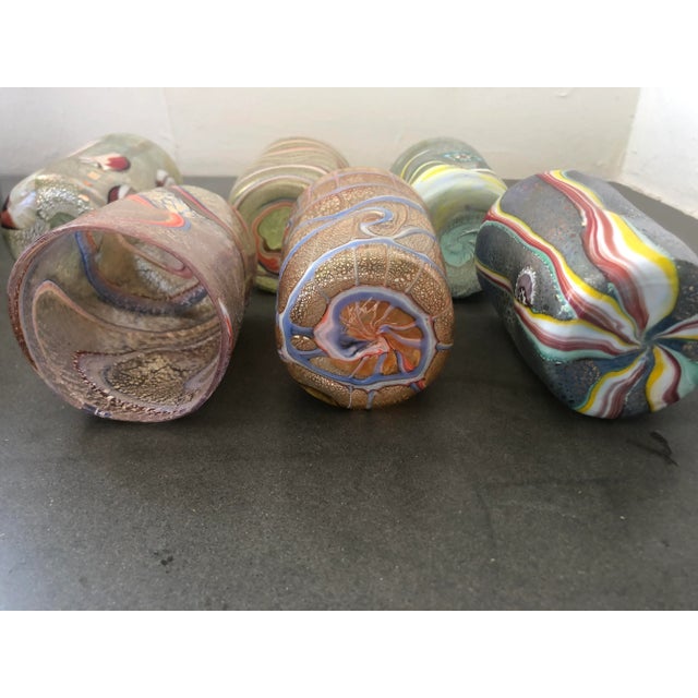 Glass 2000s "Murrisa Murano Glass" Glasses- Set of 6 For Sale - Image 7 of 11