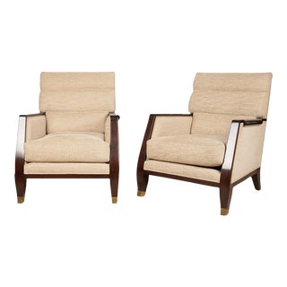 Pair of Lucien Rollin for William Switzer Art Deco Club Chairs For Sale