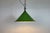 British Industrial Green Enamel Factory Pendant Lamp, 1950s For Sale - Image 14 of 17