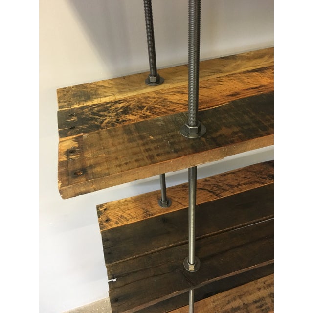 Five Pallet Wood Fully Adjustable Shelf Unit For Sale - Image 4 of 5