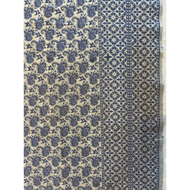 Usbekestan Blue Fabric Throw For Sale - Image 4 of 6