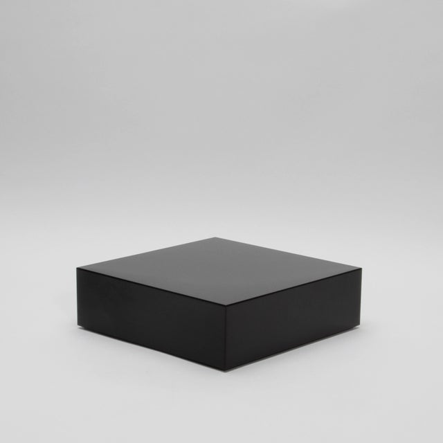 Modern Crystal Base Riser Black 10x10” by Ka Glass For Sale - Image 3 of 8