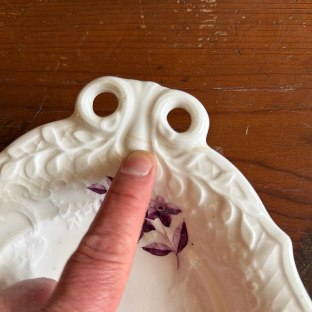 Early 19th Century Pair of Antique Job Ridgway Cauldon Place Double-Handled Trays, Pattern B1154, Circa 1808-1814 For Sale - Image 5 of 12