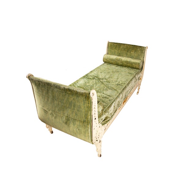 Belle Époque French Gilded Iron Daybed, 19th Century For Sale - Image 9 of 9