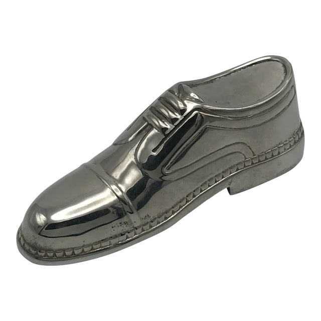 Vintage Silver-Tone Metal Shoe Bottle Opener For Sale