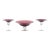Amethyst Glass Tazzas, 3 For Sale