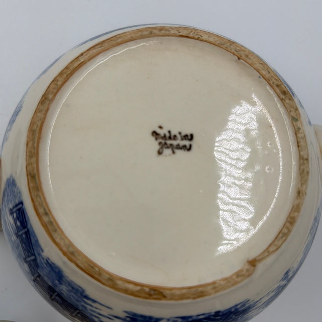 Vintage Japanese Blue & White Willow Transferware Teapot For Sale In Boise - Image 6 of 12